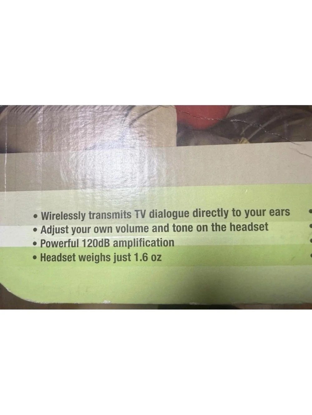 TV Ears Wireless Noise Reduction TV Headset with Replacement Ear Tips
